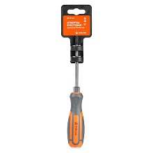 Отвертка крестовая PH1х100мм усиленная. магнитный наконечник, пласт.подвес