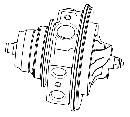 Картридж турбокомпрессора для а/м VW Tiguan (08-)/Golf (03-) 1.4T (тип К03)