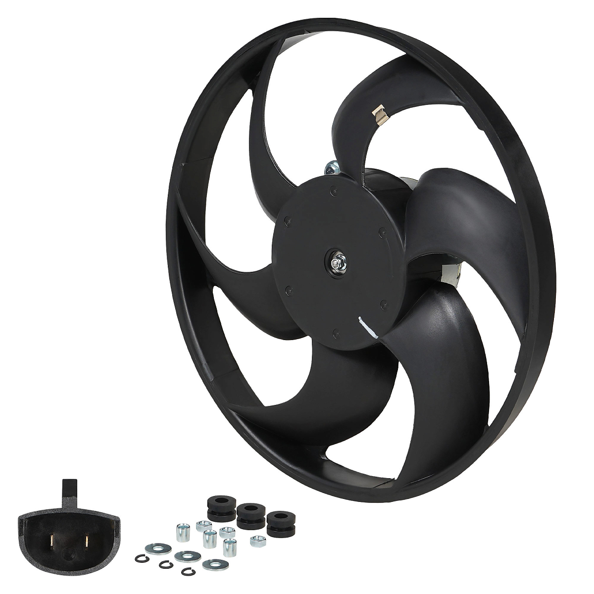 Электровентилятор охлаждения для автомобилей Лада 1117 Калина, 2123 Нива (без кожуха)