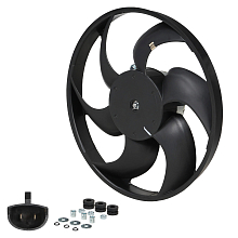 Электровентилятор охлаждения для автомобилей Лада 1117 Калина, 2123 Нива (без кожуха)