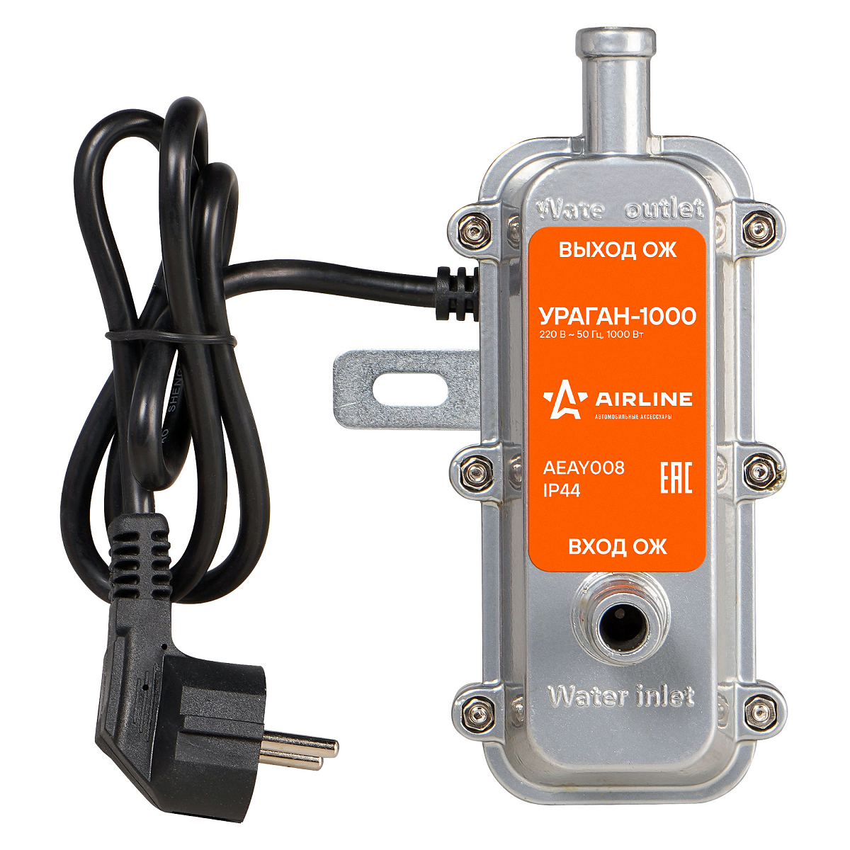 Подогреватель двигателя предпусковой УРАГАН-1000 компакт с встроенной помпой 220В 1000Вт