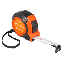 Рулетка в прорезиненном корпусе 7.5мх25мм