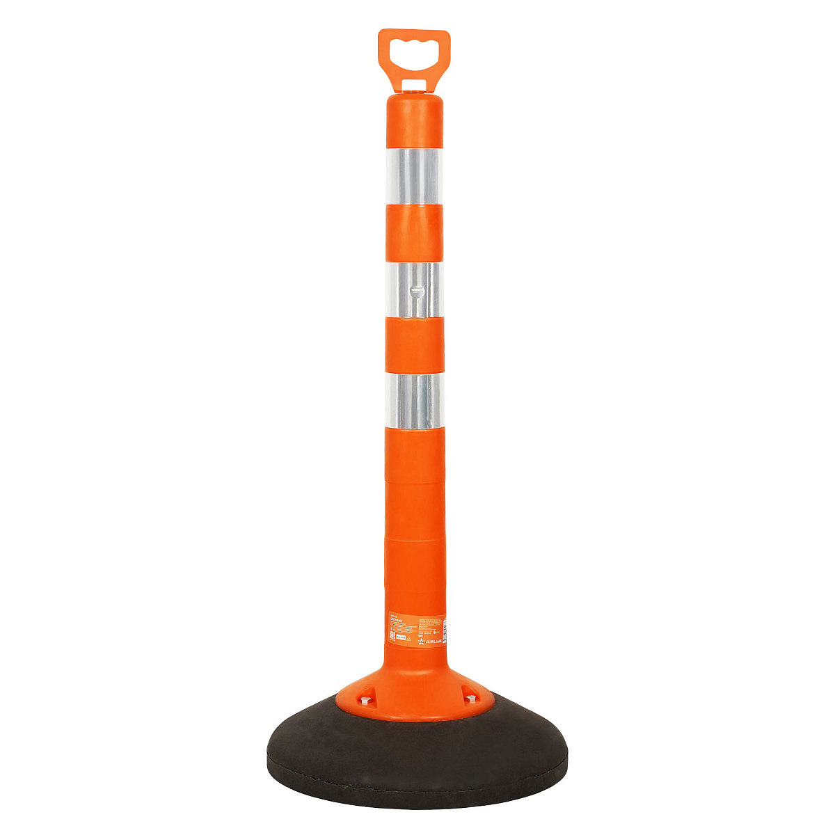 Столбик парковочный 750мм(СПУ) 3 световозвр.полосы, переносной с утяжел., пластик,оранж.