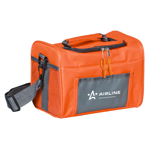 Сумка-холодильник (термосумка) 6л, 24*18*17см, цвет оранжевый/серый