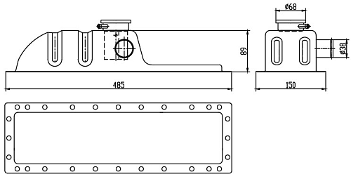 Бачок радиатора охлаждения для тракторов МТЗ-80/82 (верхний, с прокладкой)
