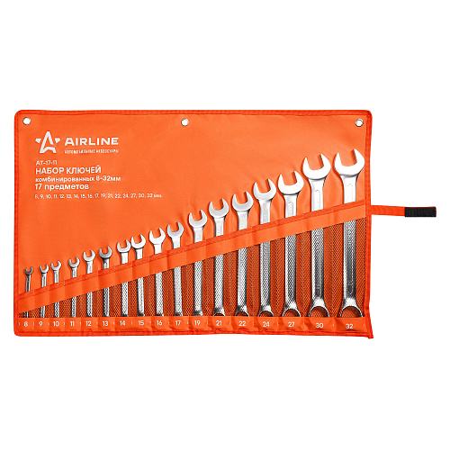 Набор ключей комбинированных PRO 17пр. (8-32мм) сумка