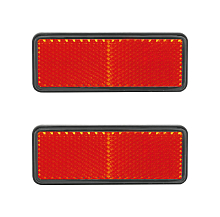 Катафот для прицепа, прямоугольный, красный, 93x28мм, самоклеящаяся основа, комплект 2 шт.