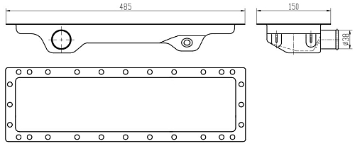 Бачок радиатора охлаждения для тракторов МТЗ-80/82 (нижний, с прокладкой)
