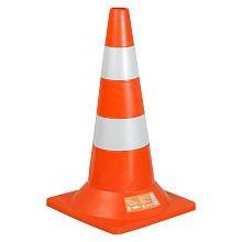 Конус дорожный 520мм, 2 световозвращающие полосы, оранжевый