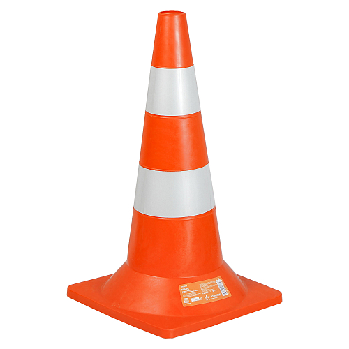 Конус дорожный 520мм, 2 световозвращающие полосы, оранжевый
