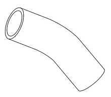 Патрубок охл. для а/м Mitsubishi Outlander (12-) 2.0i АТ верх. (EPDM, 1 шт.)