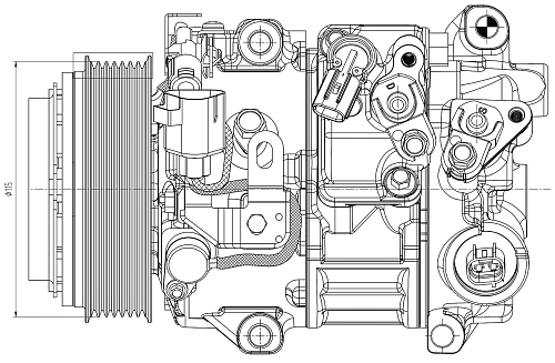Компрессор кондиционера Lexus RX (08-)/Toyota Highlander (08-) 3.5i [2GRFE]