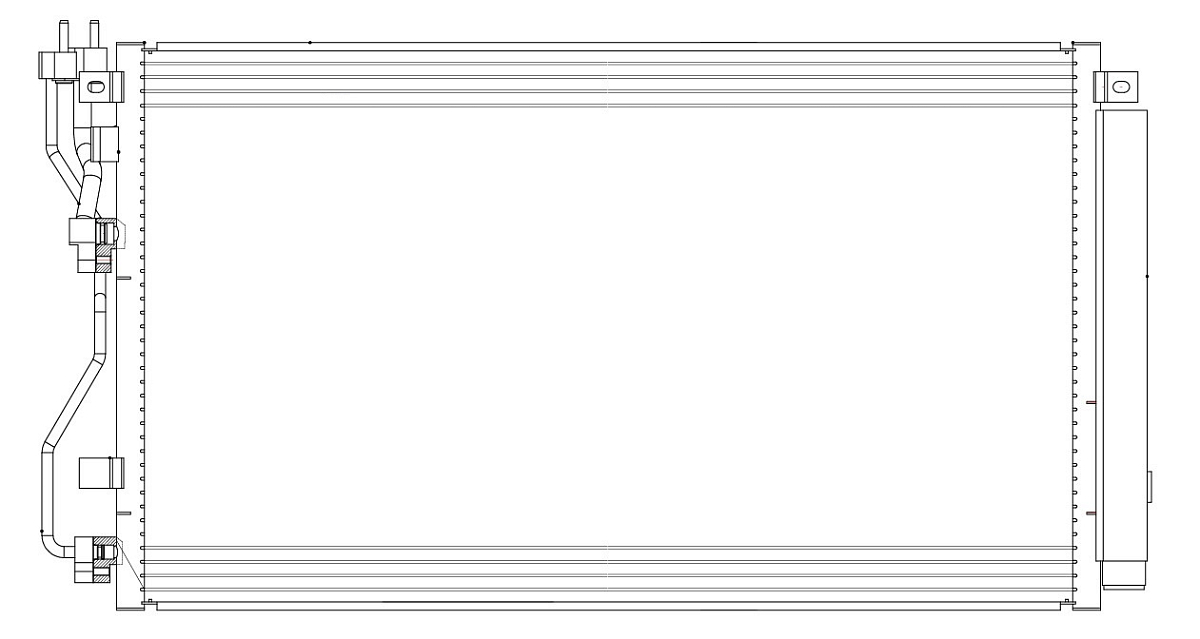 Радиатор кондиционера для автомобилей Optima (15-) 2.0i/2.4i AT