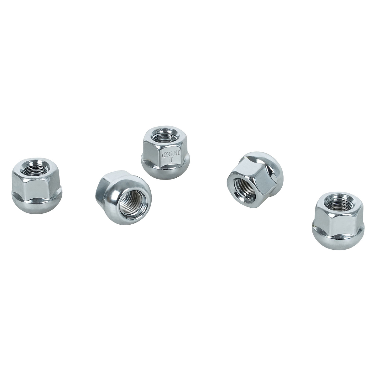 Гайка колесная M12x1,5x19,5, сфера R12, ключ 19, открытая, хром, 20 шт для а/м Honda