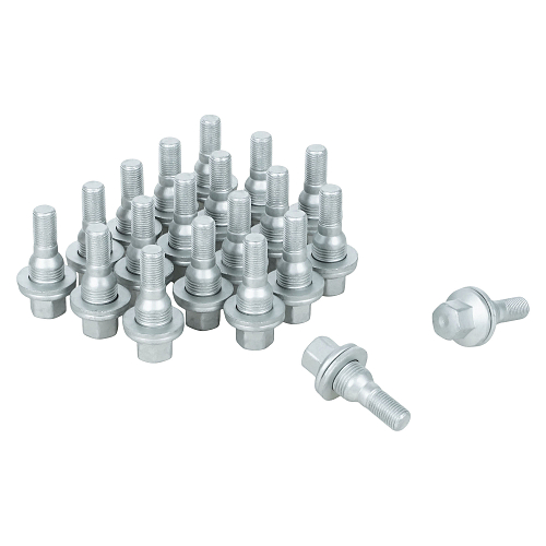 Болт колесный M12x1,25x19x58, конус с шайбой, ключ 17, дакромет, 20 шт для а/м Peugeot/Citroen