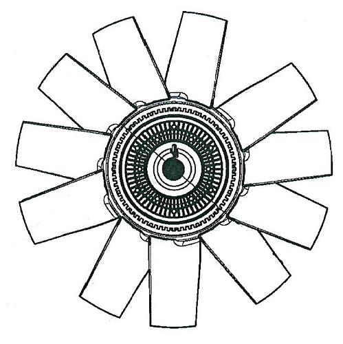 Муфта вязкостная для автомобилей 3163 (Patriot) (05-)/Hunter, 469, 452 (с крыльчаткой; 11 лопастей)