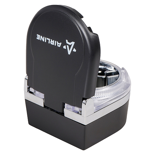 Пепельница овальная с автоматической подсветкой, цвет черный/хром