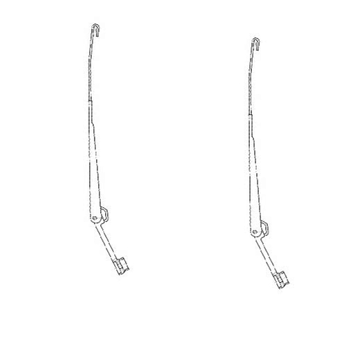 Рычаги стеклоочистителя для автомобилей УАЗ Patriot (к-т 2 шт., н/о, 380 мм, крюк)