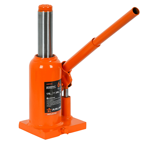 Домкрат бутылочный сварной 6т 175-345мм INDUSTRY