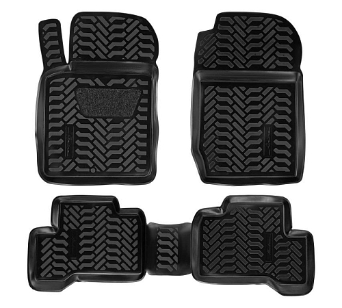 Ковры для Suzuki Grand Vitara (5 дв.) (05-, 12-), 4 шт., выс. борт, 3D с подпятником, ТЭП, черн.