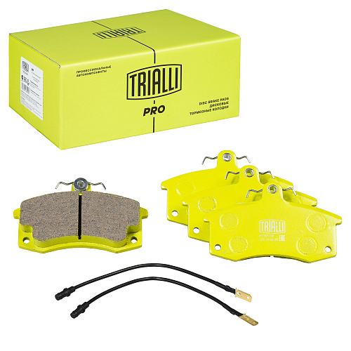 Колодки тормозные дисковые передние (керамические) для автомобилей Лада 2110 (в комплекте с 2-мя датчиками) [серия PRO]