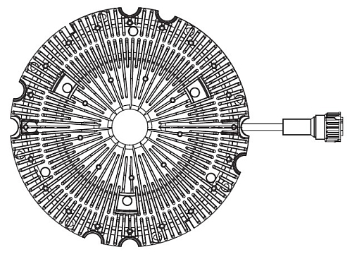 Муфта вязкостная для автомобилей Renault Trucks Premium II (05-)/Kerax (05-)/Magnum (05-)/Volvo FH12/FH16 (93-) (электронное управление, без крыльчатки)