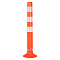Столбик парковочный 750мм(ССУ) 3 световозвр.полосы, болт.креп, пластик мягкий, оранжевый