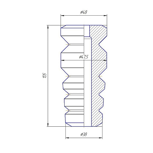 Буфер (отбойник) хода сжатия заднего амортизатора для автомобиля Лада 2170-2172 Priora