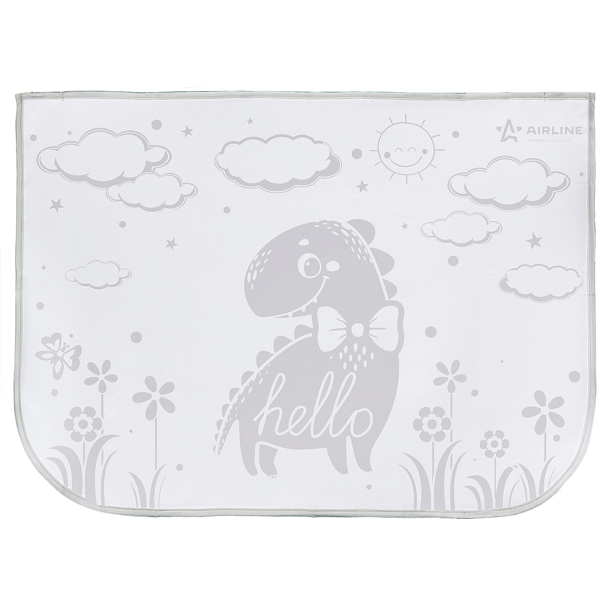 Шторка солнцезащитная 50*70см на боковое стекло, на магнитах, детская, серая