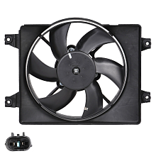 Электровентилятор кондиционера для автомобиля Hyundai Accent (99-) MT (с кожухом)