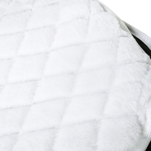 Накидка из искусственного меха, белая с коротким ворсом, на заднее сиденье, 1 шт.