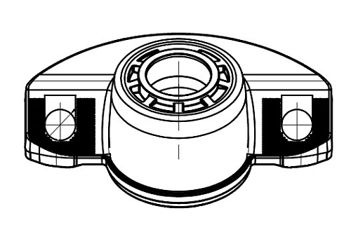 Опора амортизатора для автомобилей Chevrolet Cruze (09-) задняя
