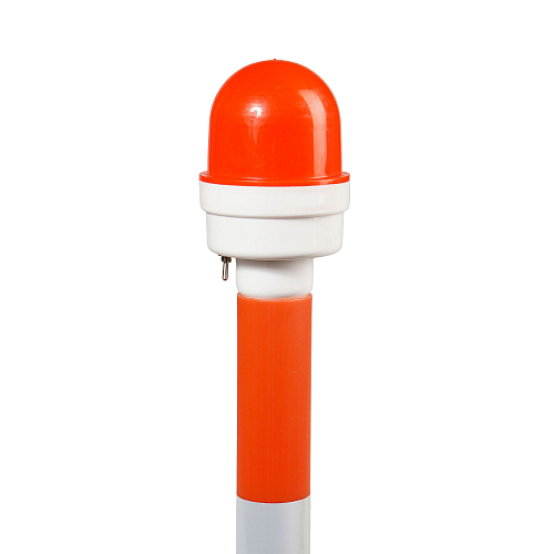 Фонарь сигнальный светодиодн. ФС-4.1,215/85 мм для дорожных конусов/вех/барьер.,столб., пластик, красный