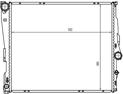Радиатор охлаждения для автомобилей BMW X3 (04-) (E83) 2.5i/3.0i (рестайлинг)