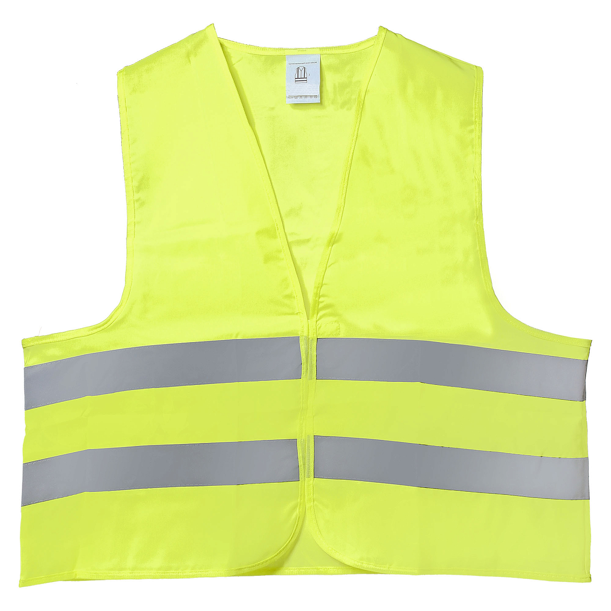Жилет со световозвращающими полосами, взрослый, р. XL (65*65 см), желтый