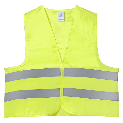 Жилет со световозвращающими полосами, взрослый, р. XL (65*65 см), желтый