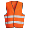 Жилет со световозвращающими полосами, взрослый, р. XL (65*65 см), оранжевый