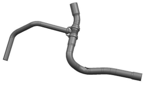 Патрубок охл. для а/м Renault Logan (04-)/Sandero (08-) 1.4i/1.6i [K7M, K7J] нижн. (EPDM, 1 шт.)