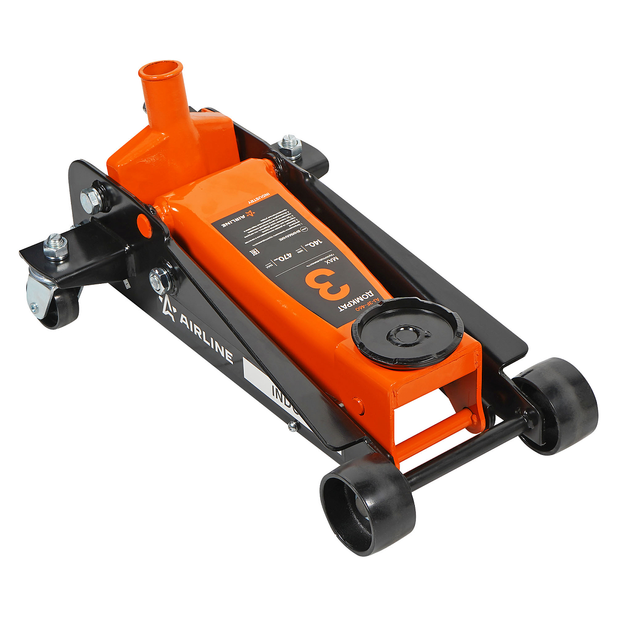 Домкрат подкатной 3т 140-470мм INDUSTRY зубч.мех.