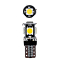 Лампа светодиодная W5W (T10) PLUS, 6000K (Белый), 12В, 1.7Вт, 5LED, Полярная, Обманка CAN bus