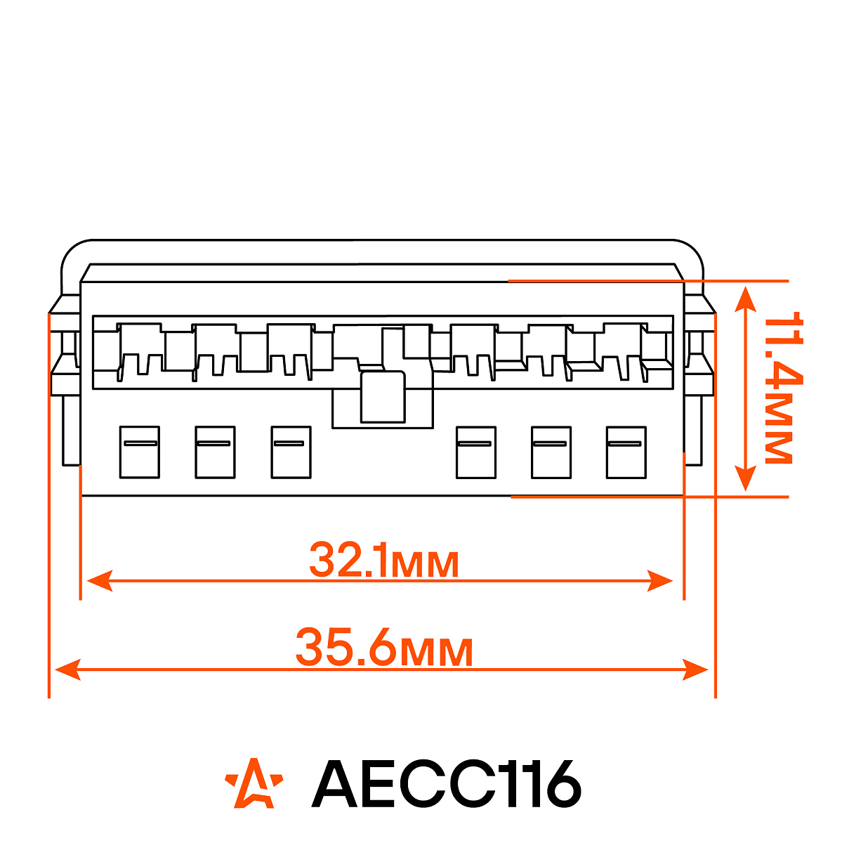 Разъём 6 pin с проводами для заднего фонаря Лада 2105-2109