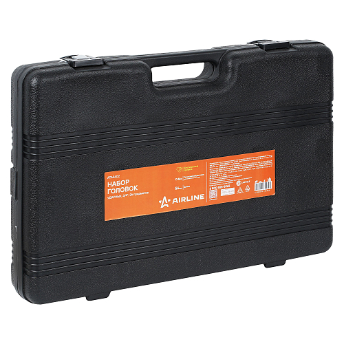 Набор головок ударных 3/4"DR L=56мм, 26пр. (22-50мм, дюйм. размеры 7/8"-2") пласт.кейс