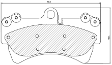 Колодки тормозные дисковые передние (керамические) для автомобилей Audi Q7 (06-) [серия PRO]