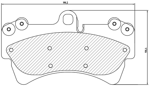 Колодки тормозные дисковые передние (керамические) для автомобилей Audi Q7 (06-) [серия PRO]