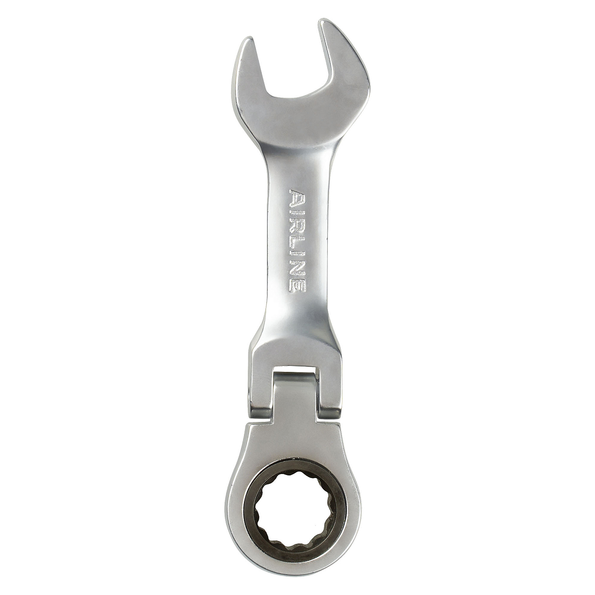 Ключ комбинированный трещоточный шарнирный короткий 13мм PRO, пласт.подвес