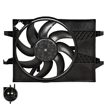 Электровентилятор охлаждения для автомобилей Ford Fiesta (01-)/Fusion (02-) (с кожухом) A/C-