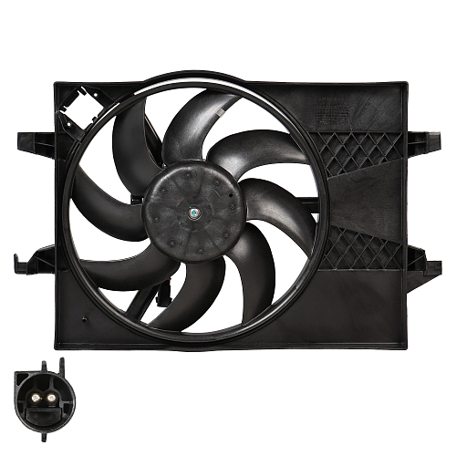 Электровентилятор охлаждения для автомобилей Ford Fiesta (01-)/Fusion (02-) (с кожухом) A/C-