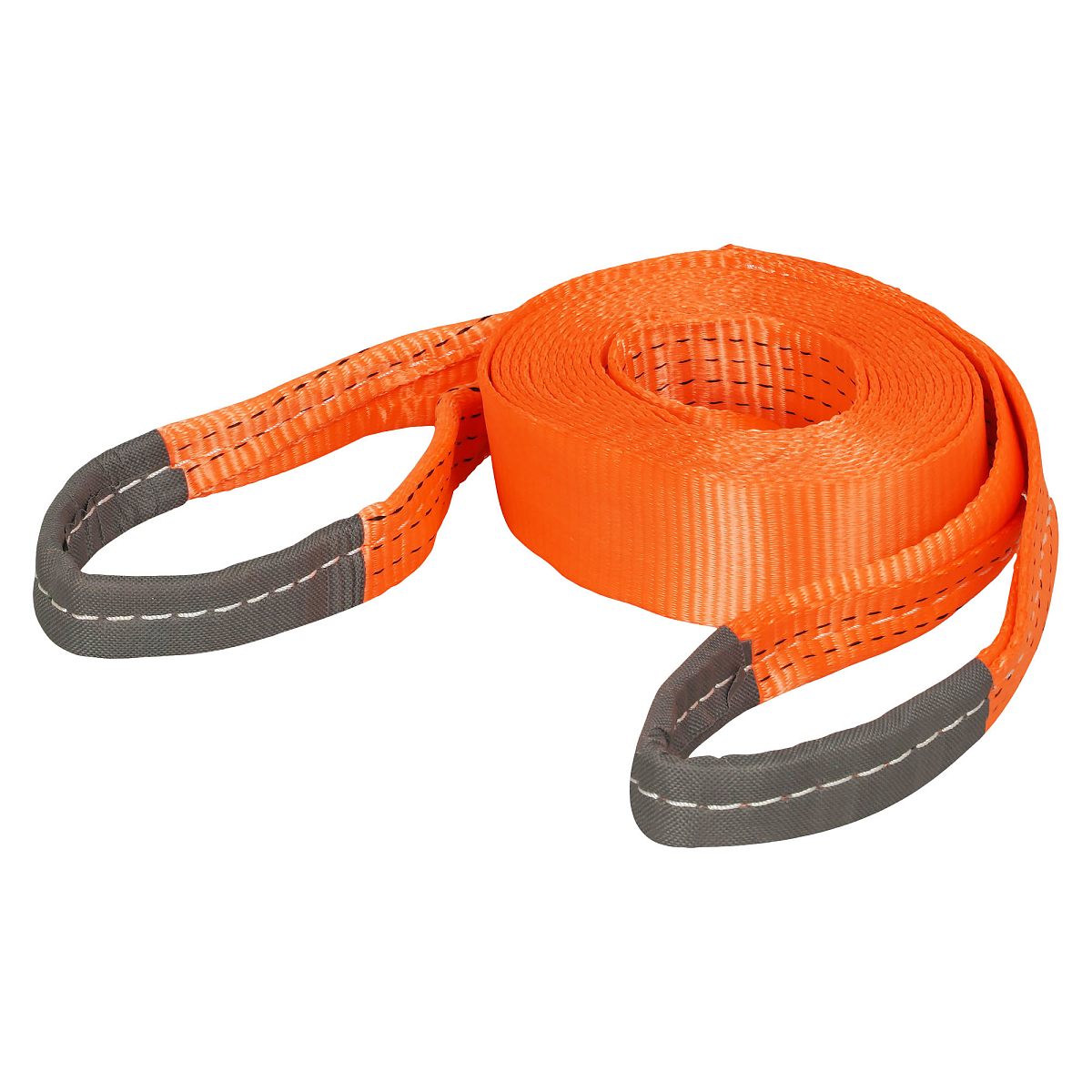 Трос буксировочный (лента) 20 т, 6 м, 2 металл. шакла