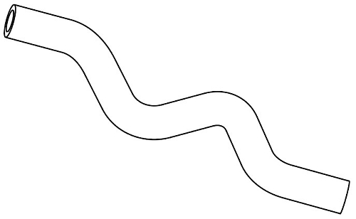 Патрубок отоп. для а/м Hyundai Getz (02-) 1.3i AT/MT отвод. (EPDM,1шт.)