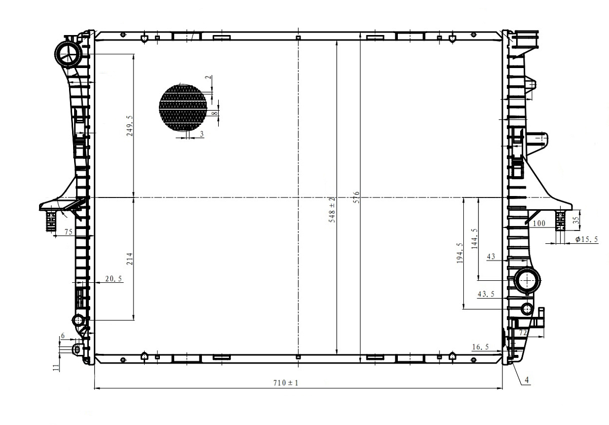 Радиатор охлаждения для автомобилей Volkswagen Touareg (02-)/Audi Q7 (05-)/Porsche Cayenne I (02-) M/A